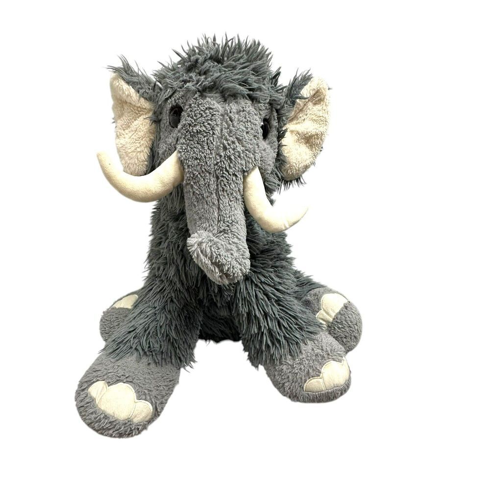 Wolly Mammoth XL Plush Stuffed Animal 25"‎ Gray Large Tusks  Walmart